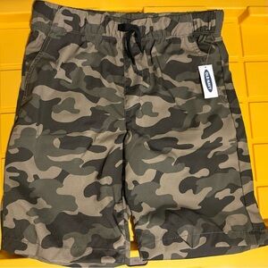 Old Navy Kids Camouflage Shorts - Green and Brown